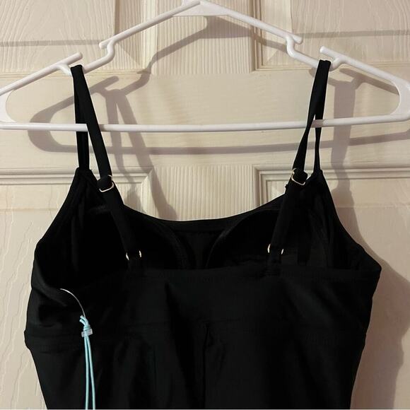 Black One Piece Swim Suit with Adjustable straps- Size Small - Picture 10 of 12